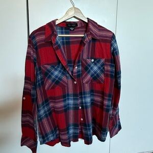 Sanctuary Red and Blue Plaid Shirt
